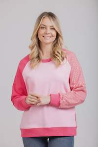 Maeve Check Me Out Sweatshirt -Pink