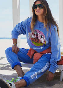 Vintage Beach Sweat -Faded Blue