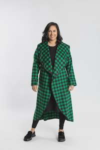 Capri Coat -Green & Navy