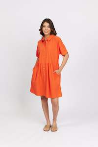 Cocoon Dress -Melon