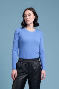 Rib a Little Top -Blue