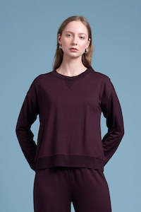 Lounge Pass Sweatshirt -Dark Cherry Marl