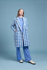 Bluey Coat - Blue/White Check