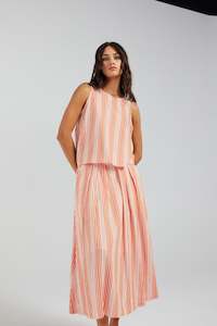 Poet Skirt - Flame Stripe