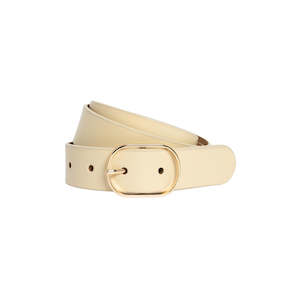 Marla Leather Belt -Linen