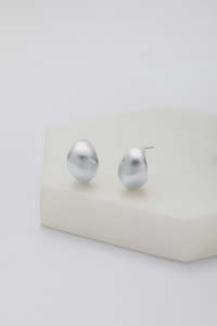 Ally Earring -Brushed Silver