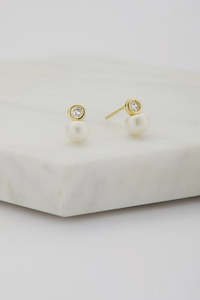 Aria Stud Earrings -Silver/gold