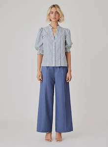 Broadwalk Blouse - Blue Stripe