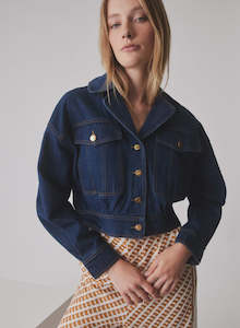 Esmaee: Podium Denim Jacket - Indigo