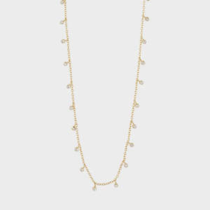 Pilgrim Jewellery: Maja Crystal Multi Drops Necklace - Gold-Plated