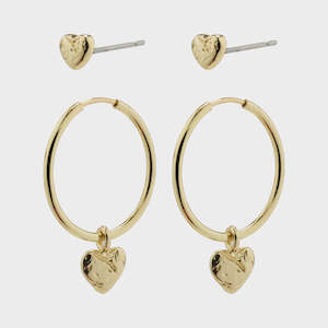 Pilgrim Jewellery: Jayla Earrings (2in1) -Gold Plated