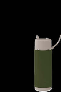 Frank Green 20oz Ceramic Reusable Bottle w Sleeve -Moon Dust/Khaki