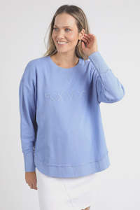 Sweatshirts Hoodies: Simplified Crew -Neon Blue