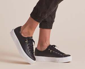 Keds: Triple Kick Amp Leather Sneaker -Black