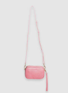 Small Times Bag -Hot Pink Croc