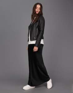 Liquid Bias Maxi Skirt - Black