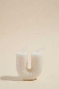 U Shape Soy Candle - Ivory