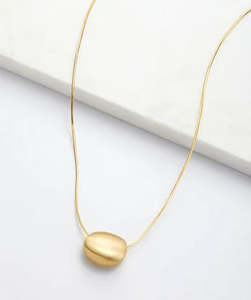 Steph Brushed Necklace - Gold