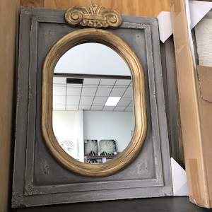 French Design Teak Mirror