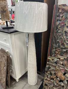 Furniture: Woven Resin Floor Lamp