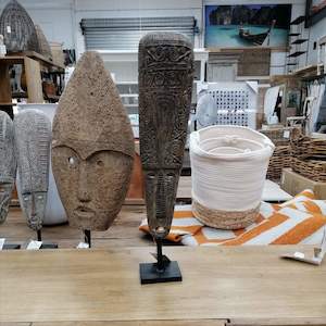 Hand-Carved Mask - Tall