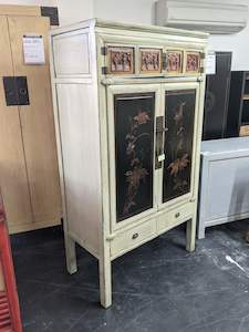 Antique Handcarved Rustic Cabinet