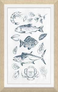 Fishes Textured Print Frame