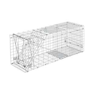 Furniture: Humane Animal Trap Cage 66 x 23 x 25cm  - Silver