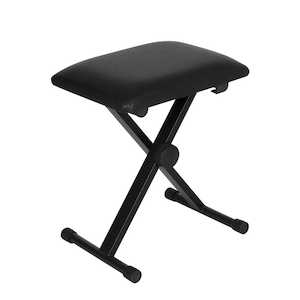 Furniture: Alpha Piano Stool Adjustable Height Keyboard Seat Portable Bench Chair Black