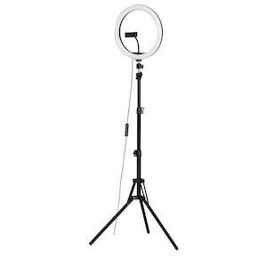 Furniture: Embellir 10" LED Ring Light 5500K Dimmable Diva Diffuser With Stand Make Up Studio