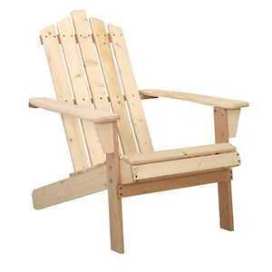 Furniture: Gardeon Outdoor Sun Lounge Beach Chairs Table Setting Wooden Adirondack Patio Chair Light Wood Tone