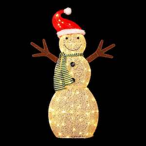 Jingle Jollys Christmas Lights 80 LED 97cm Fairy Light Snowman Decorations