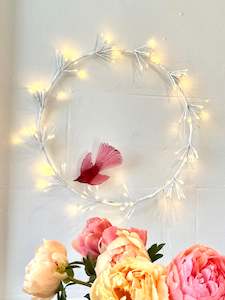 Large Light-Up White LED Wreath