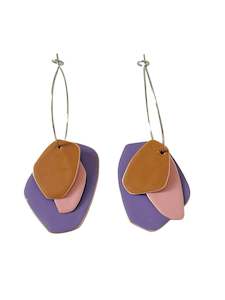 Design services: Lou Drop Earrings - Violet, Pink, Cognac