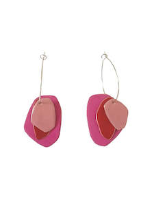 Design services: Lou Drop Earrings - Neon, Red, Pink