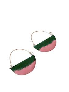 Design services: Landscape Earrings - Green / Pink