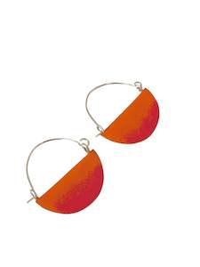 Design services: Landscape Earrings - Orange / Red