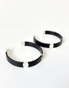 Fused Rubber Hoop Earrings (Large) (#42)