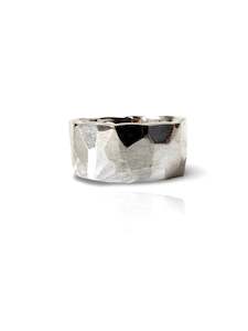 Design services: Plannished Sterling Silver Wide Band Ring (CI-454)