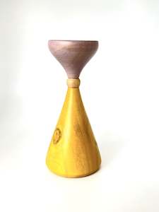 Candle Holder - Tulip Sphere - Wisteria/Natural/Yellow