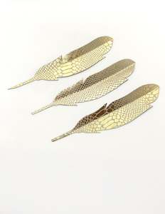 Design services: Single Feather Magnet - Golden Speckle