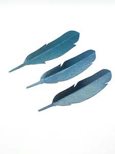 Single Feather Magnet - Peacock Blue