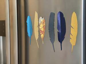 Design services: Feather Magnet Set - Mixed Metallics