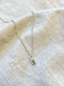 Peridot Gemstone & Silver Necklace