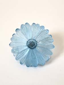 Cast Glass Daisy Flower - Pale Aqua - Garden Path Series