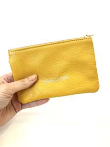 Coin Purse - 15cm - Mustard Leather