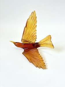 Design services: Bellbird / Korimako #2 (Wings Back) - Dark Orange/Red