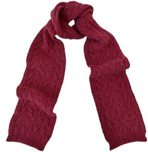 Alpaca Wool Scarf - Claret