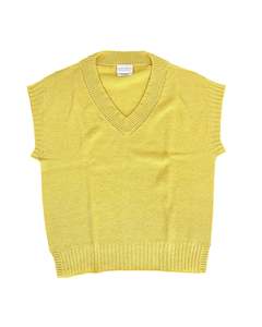 Design services: Evie Textured Merino/Cotton Vest - Buttercup Yellow