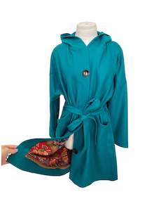 "Tiggy" Wool Blend Coat - Aqua